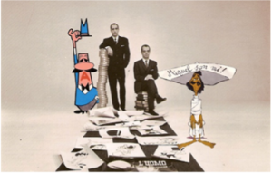 Il fumettista Paul Campani, scomparso nel '91, e i suoi personaggi per le pubblicità Bialetti.