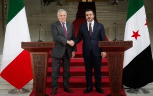 Incontro fra il Ministro Tajani ed il comandante di HTS (https://tg24.sky.it/politica/2025/01/10/siria-tajani-damasco-oggi)