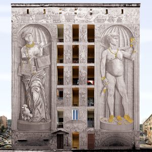 L'iconico murale del Quarticciolo