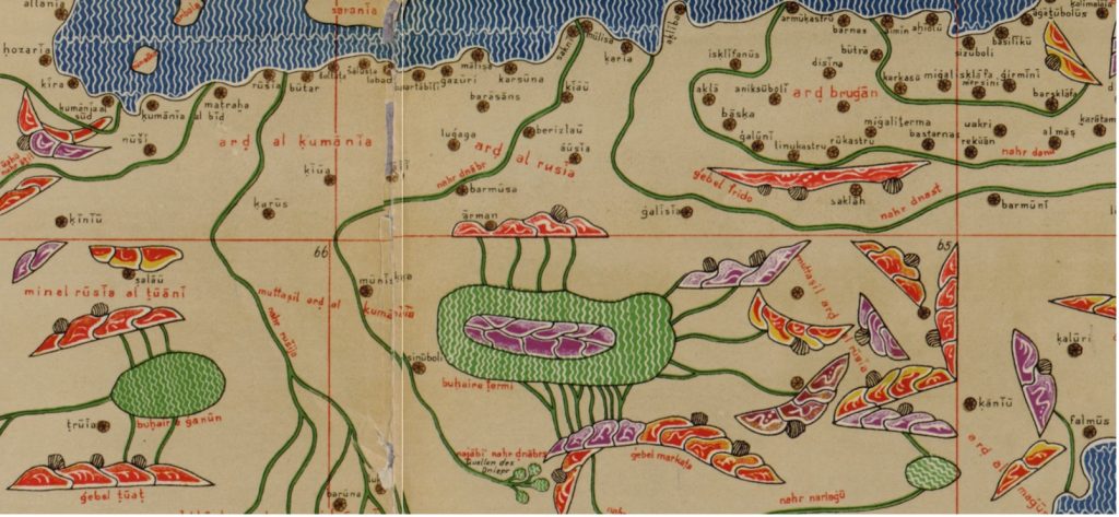 Figura 1 - Dettaglio della mappa di al-Idrisi