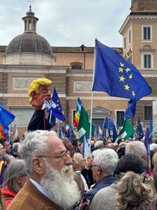 Roma, Piazza del Popolo. Manifestazione per l'Europa del 15 febbraio