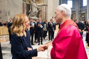 Il Presidente Giorgia Meloni e Papa Leone