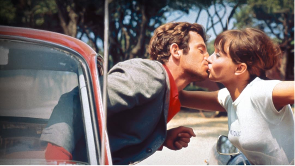 Jean Paul Belmondo e Anna Karina in "Pierrot le fou" ("Il bandito delle 11" di Jean Luc Godard.