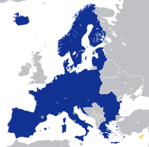 Schengen area.Fonte: Wikipedia