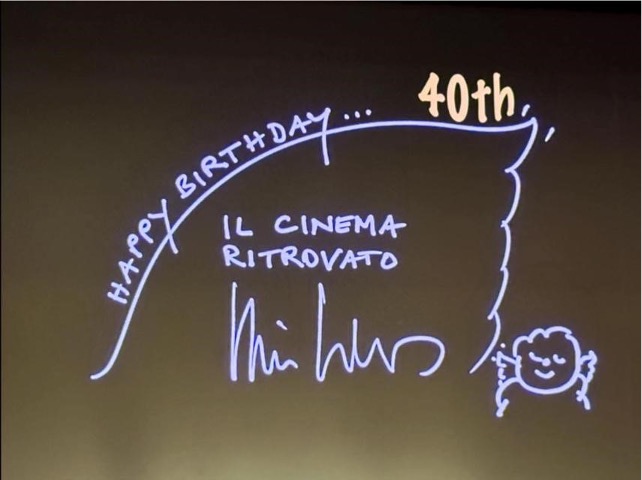 Gli auguri di compleanno di Wim Wenders al "Cinema Ritrovat"
