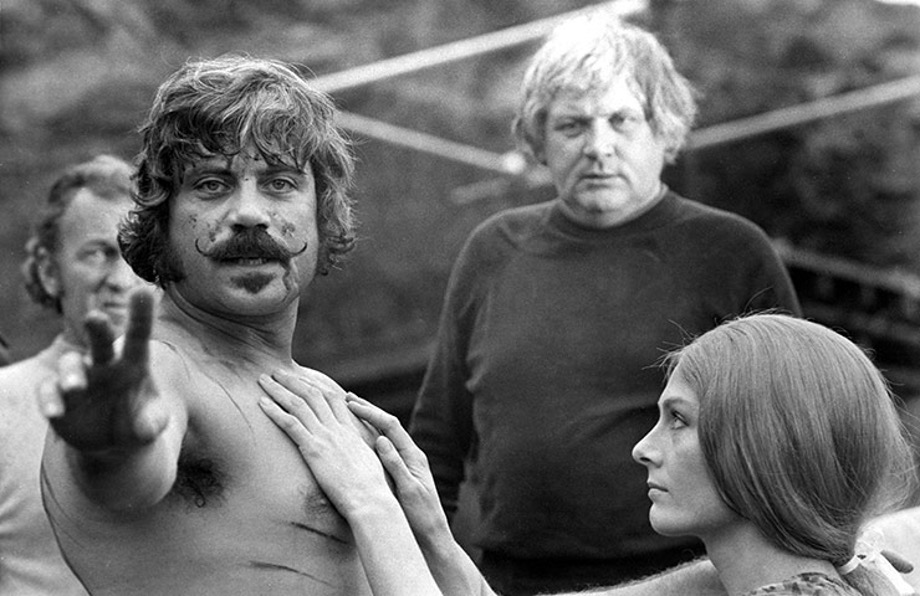 Oliver Reed, Ken Russell e Vanessa Redgrave.